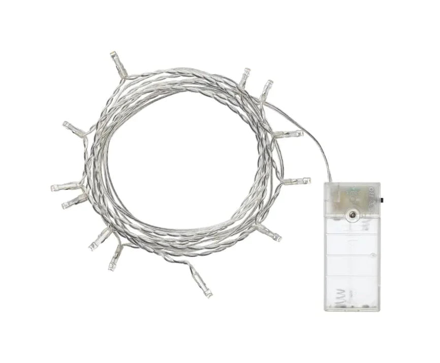 IKEA LEDFYR LED Lighting Chain - 12 Lights - Indoor - Battery-Operated - Silver-Colour: Create Magical Illumination