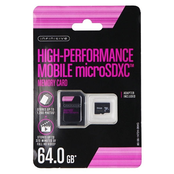 Infinitive Micro SD High Performance Memory Card With Adapter 64GB