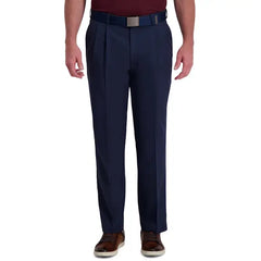 Haggar Men Performance Flex Classic Fit Pleat Front Pant