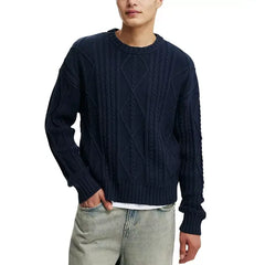 COTTON ON Men's Cable Knit Crew Sweater