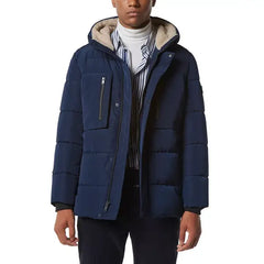 Men's Yarmouth Micro Sheen Parka Jacket with Fleece-Lined Hood