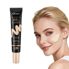 O'CHEAL CC Cream with SPF 50+, Hydrating Color Correcting Cream Full Coverage Lightweight Powder Foundation, Waterproof Long Lasting Pre-makeup Primer Facial Concealer Refine Skin Texture