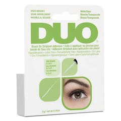 DUO Brush-On Lash Glue, Eyelash Adhesive, White/Clear, Dries Invisibily, 0.18 oz
