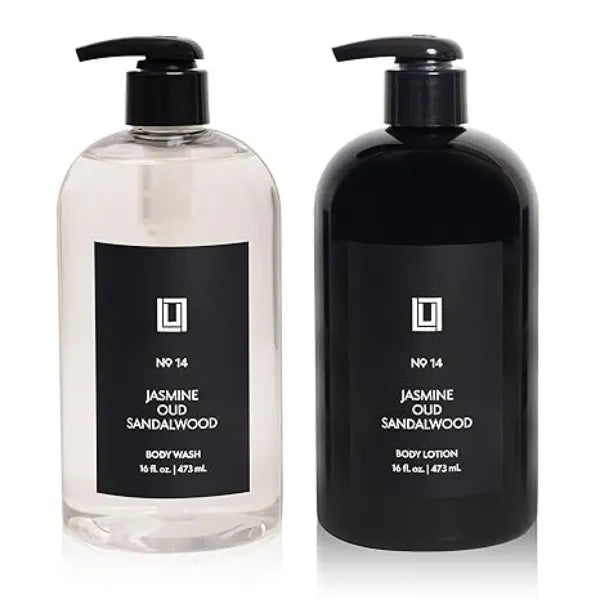 Lulu Candles, Revitalizing Body Wash & Nourishing Body Lotion, 2-Piece Set, Full Size 16 Fl Oz.