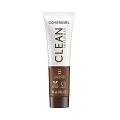 COVERGIRL Clean Invisible Foundation Makeup, Dewy & Glowy Natural Finish, Buildable Coverage, Skin-Like Smooth Look, Vegan