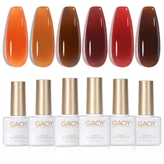 GAOY 6-Color Soak-Off UV Gel Nail Polish Sets