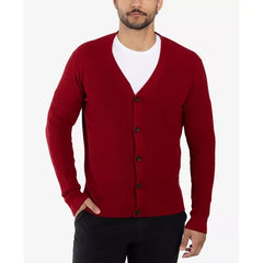 X-Ray Men's Basic Ribbed Cardigan
