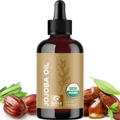 Maple Holistics Oil for Hair Skin & Nails - 100% Pure Organic Oil, Fast Absorbing Hair Body and Face Moisturizer plus Beauty DIYs - 4 Fl Oz
