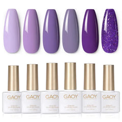 GAOY 6-Color Soak-Off UV Gel Nail Polish Sets