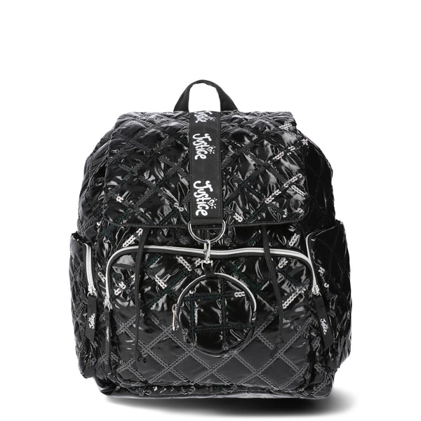 Justice Girls Rucksack Backpack with Stylish Coin Pouch