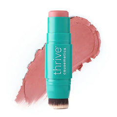 Thrive Causemetics Triple Threat Color Stick: Cream Blush Stick with Vitamin E, Evening Primrose Oil, Waterproof Smudge Proof Face Makeup Formula