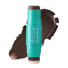Thrive Causemetics Triple Threat Color Stick: Cream Bronzer & Contour Stick with Vitamin E, Evening Primrose Oil, Waterproof Smudge Proof Face Makeup Formula