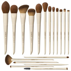 LORYP Makeup Brushes Set Labeled 18 Piece Face and Eye Brush Set Ultra soft hair Foundation, Concealer, Blush, Contour, Blending, Eyeshadow Brush kit