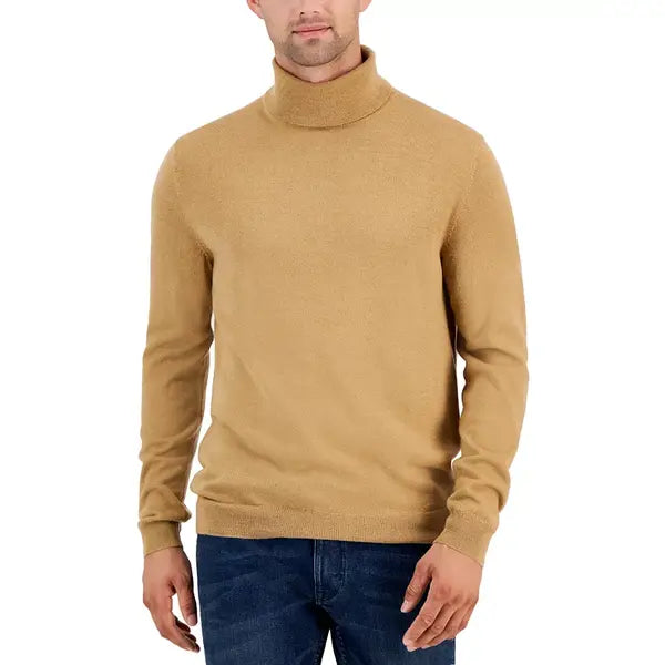 Men's Merino Wool Blend Turtleneck Sweater