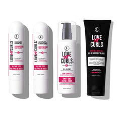 Love Ur Curls - Shampoo, Conditioner, All In One Styler to repair, define and hydrate hair and Irish Sea Moss Gel for touchable hold 250ml