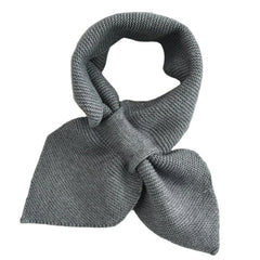 TOP5EX Women's Korean Knitted Cross Collar Scarf – Thick Warm Crochet Bowknot Neck Warmer for Winter