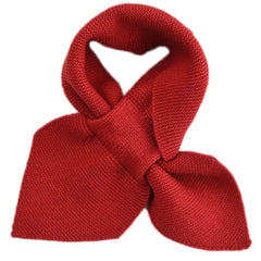 TOP5EX Women's Korean Knitted Cross Collar Scarf – Thick Warm Crochet Bowknot Neck Warmer for Winter