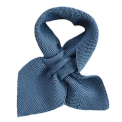 TOP5EX Women's Korean Knitted Cross Collar Scarf – Thick Warm Crochet Bowknot Neck Warmer for Winter