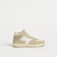 Panelled | Hi-Top Sneakers with Lace-Up Closure