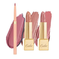 Oulac Lipstick for Women with Metallic 3D Shine Lightweight Hydrating Formula, High Impact Lip Color, Vegan Beauty, Full Coverage Lip Makeup