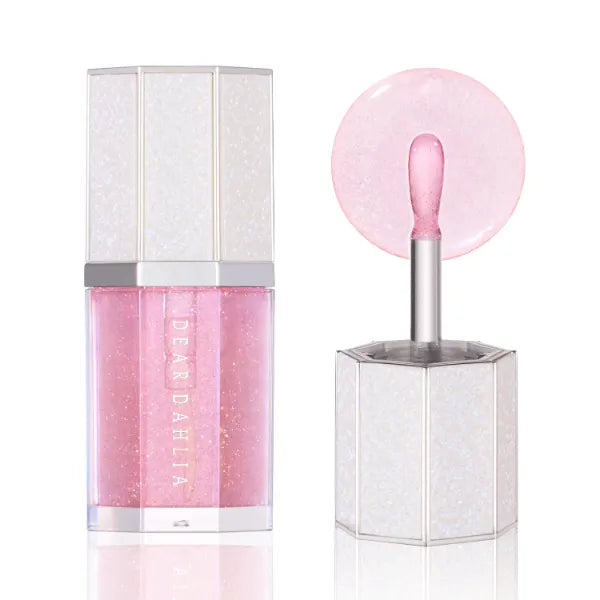 DEAR DAHLIA Paradise Sparkle Lip Glaze – High-Shine Vegan Lip Gloss with Glitter, Cooling Plump & Hydrating Finish
