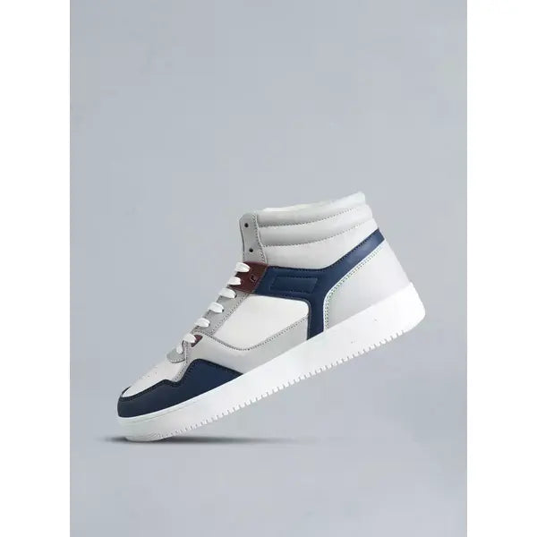 Colourblock | High-Top Sneakers with Lace-Up Closure