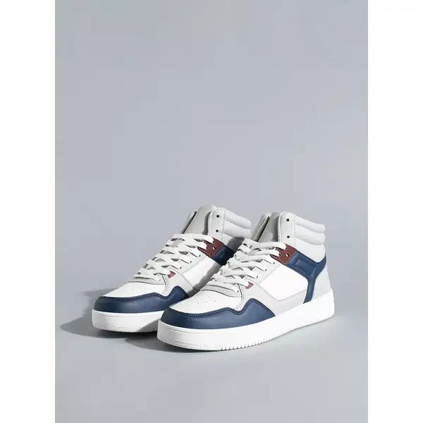 Colourblock | High-Top Sneakers with Lace-Up Closure