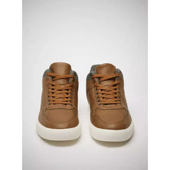 Plain Lace-Up Sneakers Brown