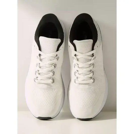 Textured | Sports Shoes with Lace-Up Closure - White