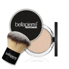 bellapierre Compact Mineral Foundation SPF 15 with Kabuki Brush | Vegan & Cruelty Free, Hypoallergenic, Full Coverage - 10 Grams