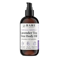 Bare Botanics 100% Pure & Natural Moisturizing Body Oil – Mint, Lavender Tea Tree, Lemon Orange & Unscented – Hydrating Skin & Nail Oil, Vegan, Cruelty-Free, Naturally Scented, 8 oz