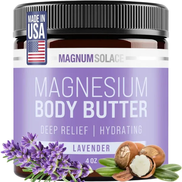 Magnum Solace Magnesium Body Butter Nighttime Magnesium Cream Lightly Scented