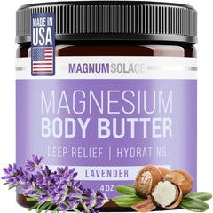 Magnum Solace Magnesium Body Butter Nighttime Magnesium Cream Lightly Scented