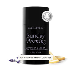 Each & Every Aluminum Free Deodorant for Men & Women - All Natural Deodorant for Sensitive Skin, EWG Verified - Clean, Baking Soda Free, Plant-Based Fragrance, 2.5oz