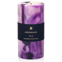 Lulu Candles (3x6 Pillar Candle) Highly Scented Premium Candles in Giftable Box for Home and Office 100% Cotton Wick Slow Burning & Long Lasting