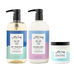 TUBBY TODD 3 Step Baby Bath & Skincare Routine The Regulars Bundle Baby Shampoo and Body Wash,Everyday Lotion & All Over Ointment Fragrance Free