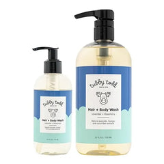 TUBBY TODD Hair + Body Wash Baby Shampoo and Body Wash Gentle, Natural Baby Was for Newborns, Babies, and Toddlers Non Toxic and Hypoallergenic Fragrance Free, 2 Pack