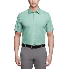 Van Heusen Poplin Solid Short-Sleeve Dress Shirt