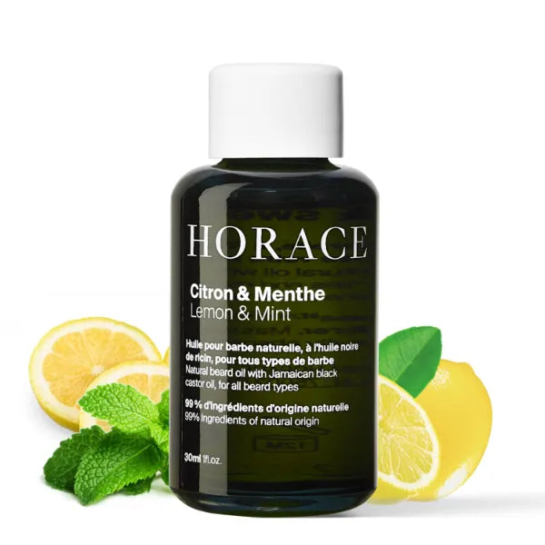 HORACE Men Beard Oil 30ml – Argan Oil Beard Conditioner – Citrus, Vanilla, Woody Scents – Beard Care for All Skin Types