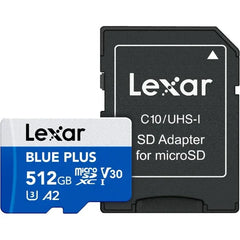 Lexar PLAY Blue MicroSDXC UHS-I Memory Card 512GB with Adapter 160MB/s