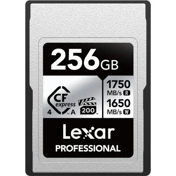 Lexar Professional Silver CFexpress 256GB Memory Card 1750MB/s - (LCAEXS4256G-RNENU)