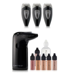TEMPTU Air Intro Airbrush Makeup Kit – 9-Piece Set with Cordless Device, Foundations, Primer, Blush, Highlighter & Accessories