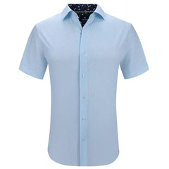 Tom Baine Men's Slim Fit Short Sleeve Dress Shirt