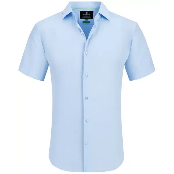 Tom Baine Men's Short Sleeve Button Down Dress Shirt