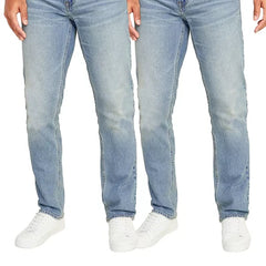 Blu Rock Men's Flex Stretch Slim Straight Jeans, Pack of 2