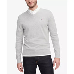 Men's Essential Solid V-Neck Sweater