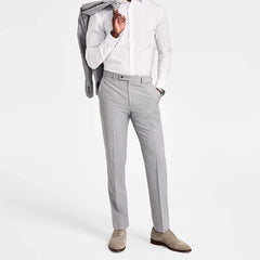 Calvin Klein Men's Slim-Fit Wool-Blend Stretch Suit Pants