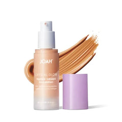 JOAH Crystal Glow Peptide-Infused Foundation, 2-in-1 Multitasking Korean Makeup with Blurring Face Primer, Luminizer, Hydration & Skin Defense for a Flawless Finish, 30ml