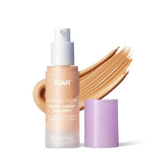 JOAH Crystal Glow Peptide-Infused Foundation, 2-in-1 Multitasking Korean Makeup with Blurring Face Primer, Luminizer, Hydration & Skin Defense for a Flawless Finish, 30ml