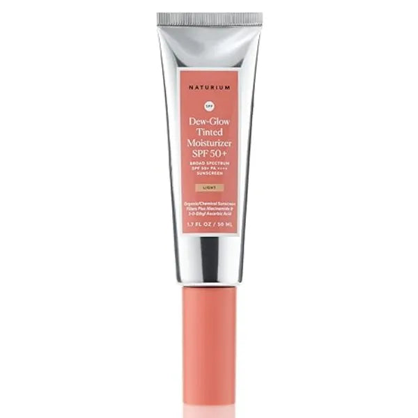 Naturium Dew Glow Tinted Moisturizer SPF 50+ , Daily Moisturizing Sunscreen & Face Primer with Tint, Skin Protector with Dewy Finish, 1.7 oz 50 ml